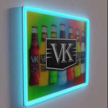 Load image into Gallery viewer, Neon lit bar sign in bold RGB vodka flavors.