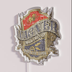 Retro-Style RGB Neon Sign Decoration for Wagner Brewing Co Establishment
