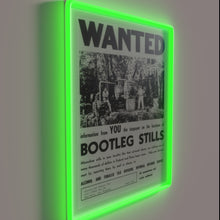 Load image into Gallery viewer, Vintage 1949 Prohibition Era Whiskey Still Warning Neon Sign Illumination.
