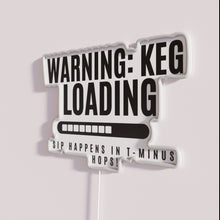 Load image into Gallery viewer, Neon Bar Sign for Beer Lovers with Warning Humorous Design