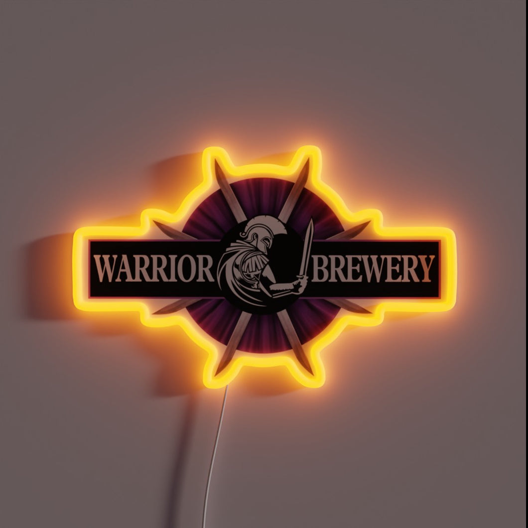 RGB Neon Sign for Warrior Brewery Fan Room Decorations