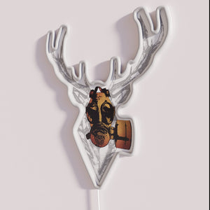 Vibrant Neon Wasteland Stag Symbol Decorative Wall Art Lighting Sign