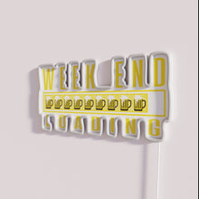 Load image into Gallery viewer, Vibrant neon weekend beer bar decor sign with RGB lighting.