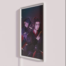 Load image into Gallery viewer, RGB neon sign featuring Wei Wuxian and Wen Ning duo