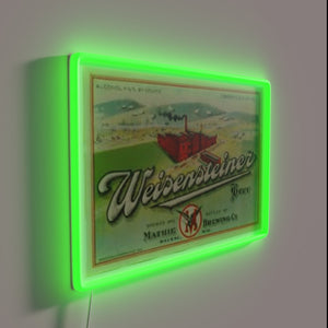 Glowing 'Weisensteiner Beer' RGB neon bar sign decor for home