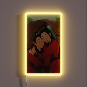 Customizable LED light box with vibrant RGB color display effects