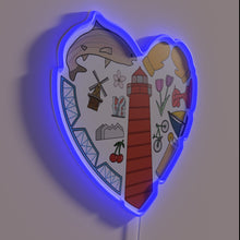 Load image into Gallery viewer, Love for West Michigan shines bright with vibrant colored accents.