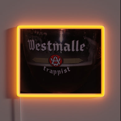 Iconic Westmalle Trappist Beer Sign in Vibrant RGB Neon Light