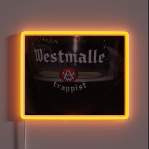 Iconic Westmalle Trappist Beer Sign in Vibrant RGB Neon Light