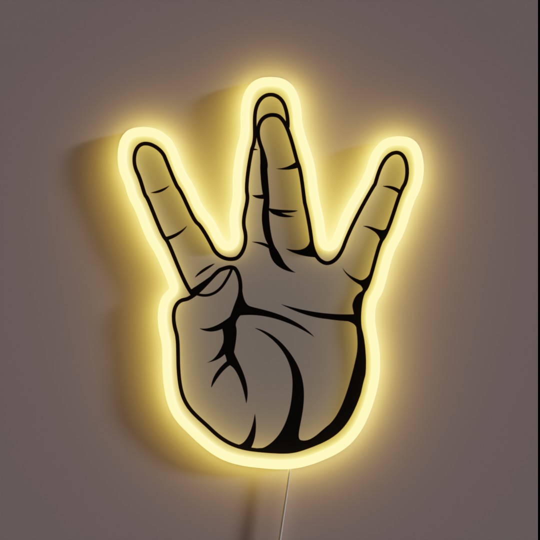 Rap Led Sign West Coast Finger Sign West Coast And East Coast