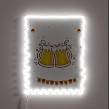 Load image into Gallery viewer, Vibrant RGB neon sign featuring whimsical beer garden party motto.