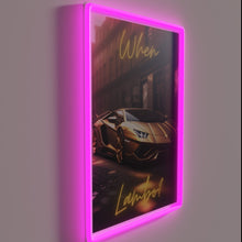 Load image into Gallery viewer, Neon sign showcasing cryptocurrency and money concepts with RGB flair