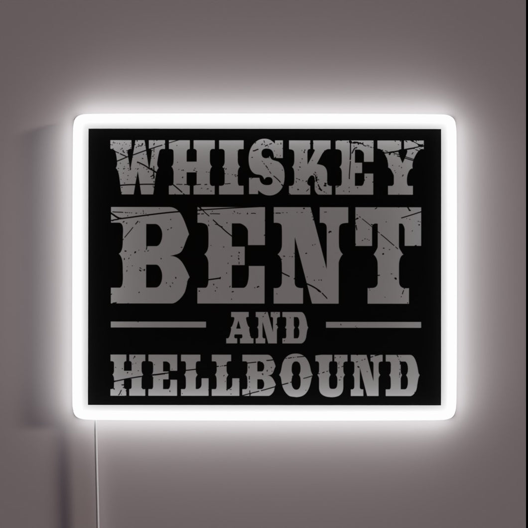 Eye-catching neon sign featuring whiskey-themed, vibrant RGB LED design.