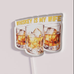 Whiskey-themed neon bar decor gift for whiskey enthusiast's loved ones.
