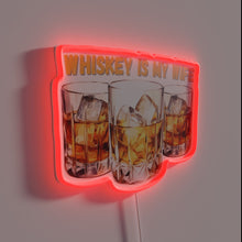 Load image into Gallery viewer, Whiskey enthusiast gift idea with personalized love message in neon.