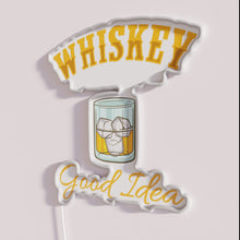 Load image into Gallery viewer, Whiskey Quote Neon Sign with Color-Changing RGB LED Lighting Effect