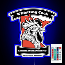 Load image into Gallery viewer, Whistling Cock American Brewing Co Minneapolis MN RGB neon sign remote