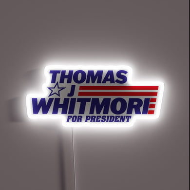 Electrify Your Campaign with Whitmore for President RGB Neon Sign Artwork