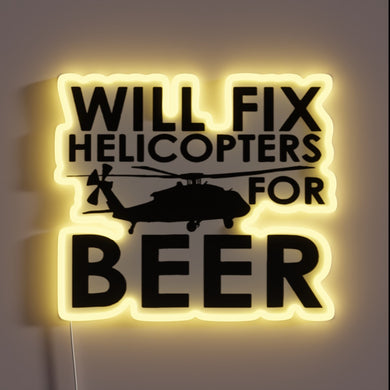 Helicopter Mechanic Services: Beer Fuelled Repairs in Neon Glory