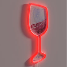 Load image into Gallery viewer, Eye-catching Wine Glass Design RGB Neon Bar Sign Decor Accent
