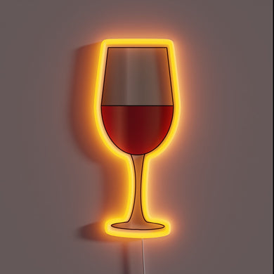 Colorful wine glass inspired neon light bar decoration at home
