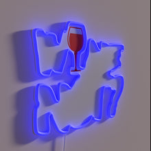 Load image into Gallery viewer, Wine lovers rejoice with this fun and quirky RGB neon