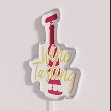 Load image into Gallery viewer, RGB neon bar decor, wine tasting and drinking enthusiast sign.