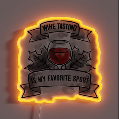 Sparkling Wine and Cheers in Vibrant Neon Accented Illuminated Sign