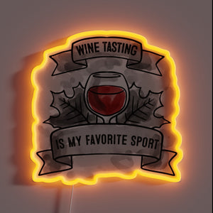 Sparkling Wine and Cheers in Vibrant Neon Accented Illuminated Sign