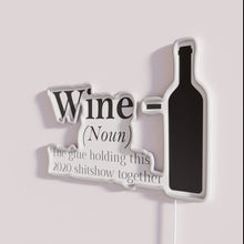 Load image into Gallery viewer, Neon wine sign decor: RGB glow for your chaotic office.