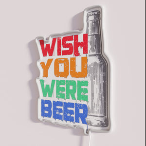 Neon Beer Wish Sign Adds Humorous Touch to Bars and Homes