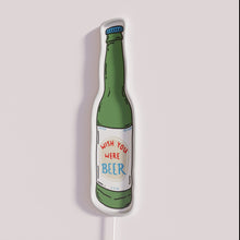 Load image into Gallery viewer, Retro bar decor, colorful LED wish you were beer sign