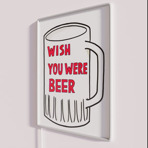 RGB Beer Neon Sign - Whimsical Pub Home Bar Decor Accent