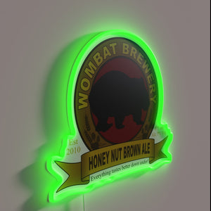 Wombat Brewery's Sweet Honey Note Shines Brightly on Neon Wall