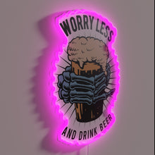 Load image into Gallery viewer, Colorful motivational sign to relax and unwind after work hours.