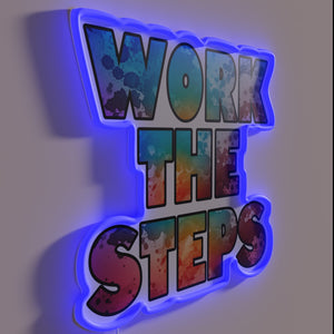 Inspiring Recovery Motivation with Vibrant Watercolor Design Neon Sign Glow.