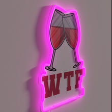 Load image into Gallery viewer, Neon lit wall decor for wine enthusiasts and their friends.