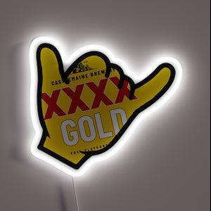 Glowing Neon 4x4 XXXX Logo Sign in Vibrant RGB Colors