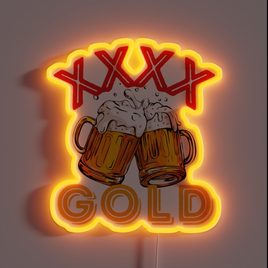Xxxx Gold Australian Beer Rgb Led Sign – Neon Factory