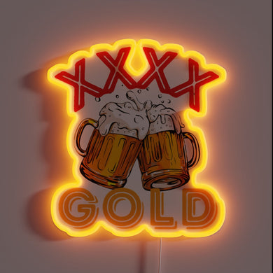 Authentic Australian Brews Beer Sign with RGB Neon Display Lighting