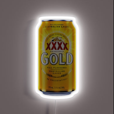 Neon-lit desktop decoration with customizable RGB color effects and gold finish.