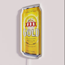 Load image into Gallery viewer, Customizable XXXX gold can rgb color changing neon light sign