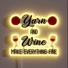 Load image into Gallery viewer, Cozy Nights In with Hand-Dyed Yarns and Fine Wines Nearby.