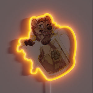 Eye-catching RGB neon beer bar decoration with German-inspired design flair.
