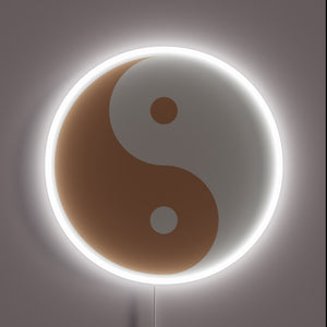 Yin Yang minimalist boho neon sign.
