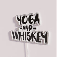 Load image into Gallery viewer, Vibrant Neon Sign for Yoga and Wine Lovers with Cannabis Theme