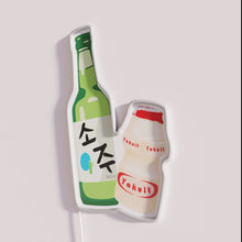 Load image into Gallery viewer, RGB Neon Sign for Yogurt and Soju Fans Enjoy Nighttime.