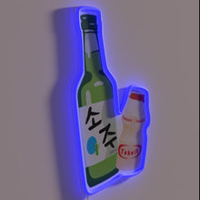 Load image into Gallery viewer, Neon Sign: Vibrant RGB Glowing Lettering for Modern Yogurt Soju Bar.