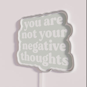 Neon Mental Health Reminder Sign for Overcoming Negativity and Trauma