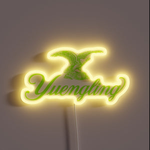 Brighten your space with vibrant neon signage featuring Yuengling lime logo